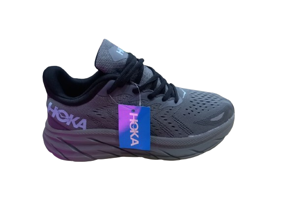 کتونی هوکا کلیفتون ۸ خاکستری نمای بیرونی