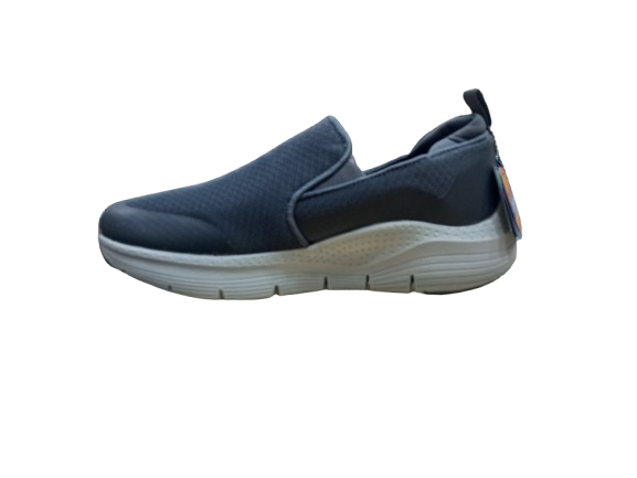 کفش اسکیچرز طوسی بدون بند نمای داخلی