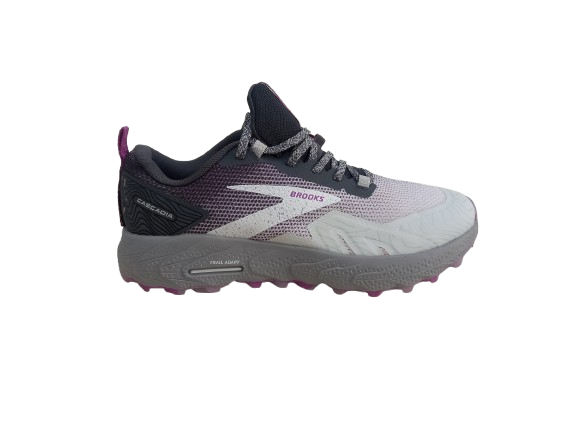 کتونی بروکس کاسکادیا ۱۷ سورمهای طوسی نمای کناری بیرونی سایز ۴۰ تا ۴۵ ویتنامی اصلی