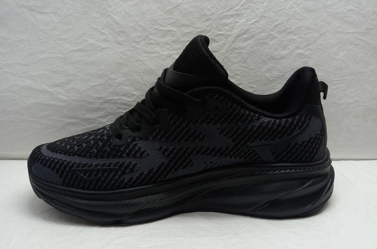 کتونی هوکا کلیفتون ۹ مشکی نمای کناری داخلی مناسب پیادهروی