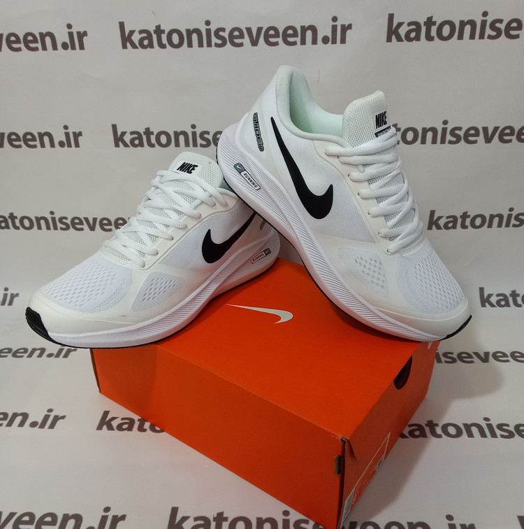 نمای کلی: کتونی نایک گاید ۱۰ سفید مشکی نمای کلی