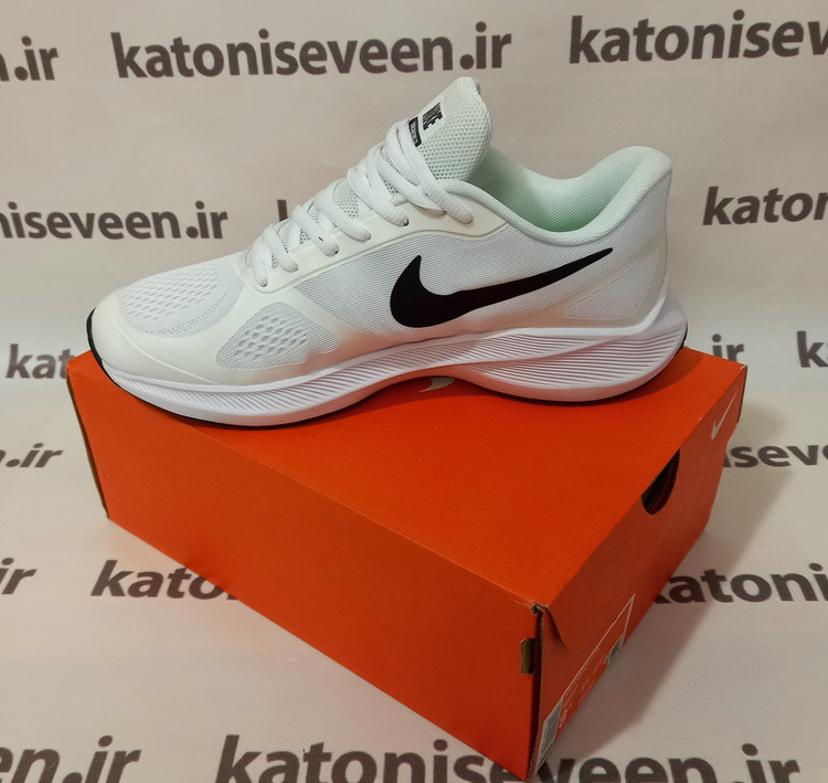 نمای کناری داخلی: کتونی نایک گاید ۱۰ سفید مشکی نمای کناری داخلی