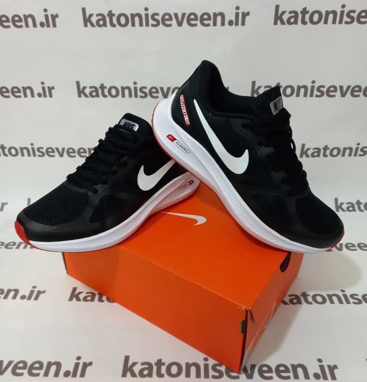 کتونی نایک گاید ۱۰ مشکی زیره قرمز نمای کلی