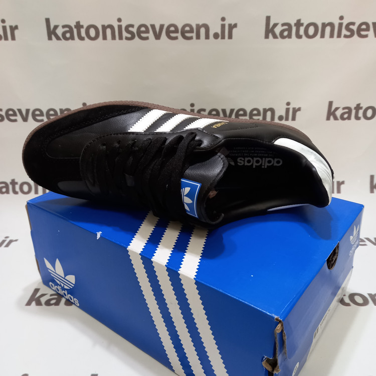 کتونی آدیداس سامبا مشکی سفید نمای بالا
