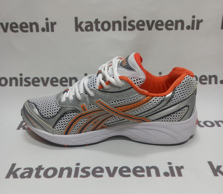 کتونی آسیکس توری سفید نمای کناری داخلی