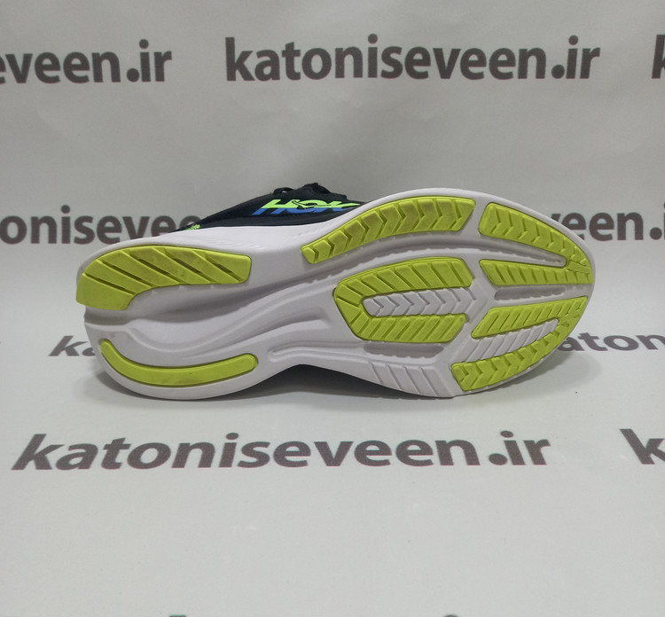 کتونی هوکا سولیمار مشکی سبز نمای زیره