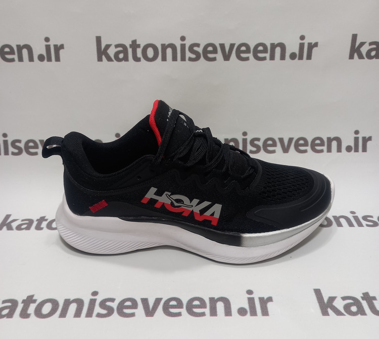 کتونی هوکا سولیمار مشکی قرمز نمای بیرونی