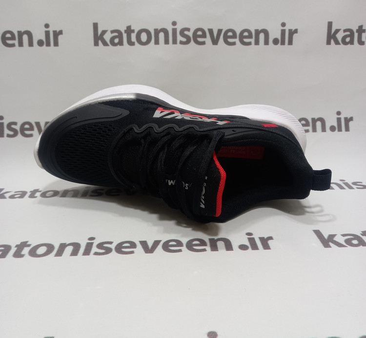 کتونی هوکا سولیمار مشکی قرمز نمای بالا