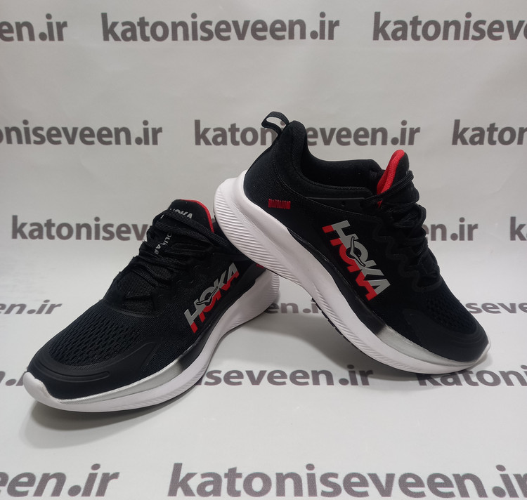 کتونی هوکا سولیمار مشکی قرمز نمای کلی