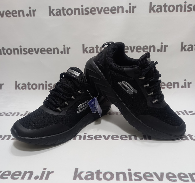 کتونی اسکیچرز راحتی بندار مشکی نمای کلی