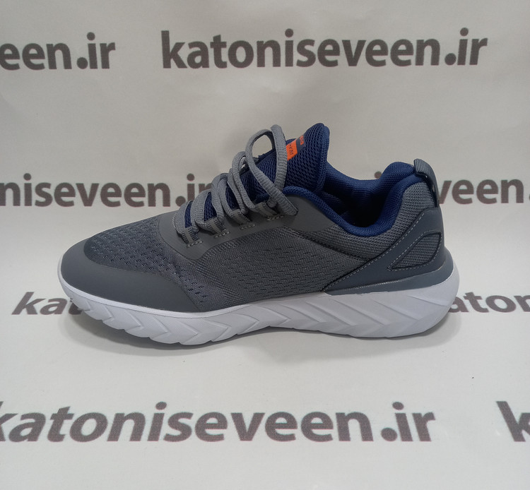 کتونی اسکیچرز راحتی بندار طوسی نمای داخلی