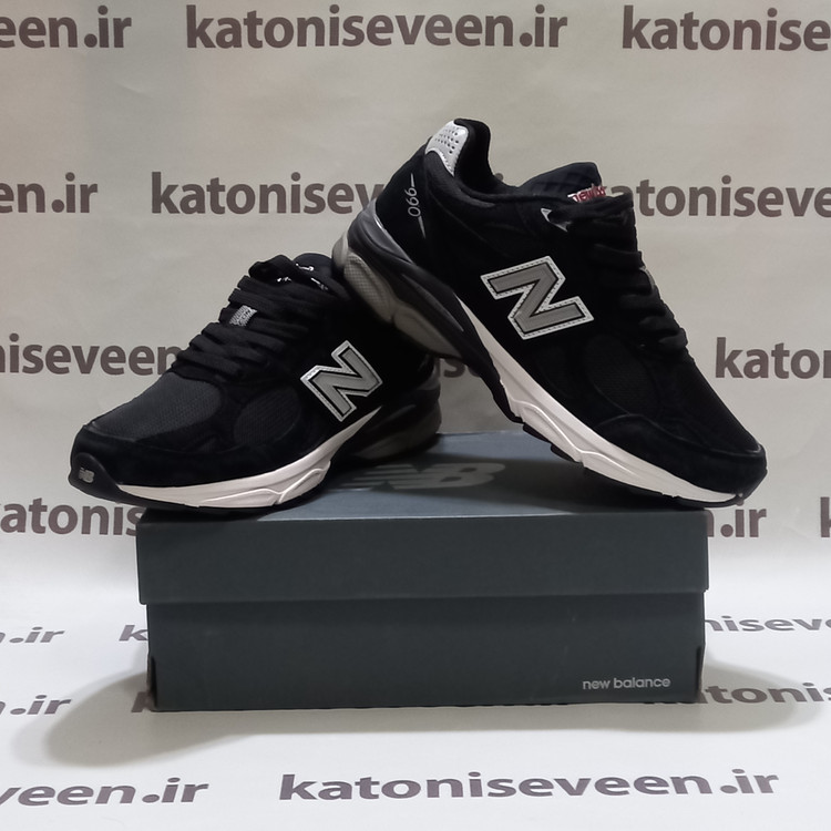 کتونی نیو بالانس 990 مشکی زیره مشکی نمای کلی سایز 40 تا 45 اصلی وارداتی ویتنامی