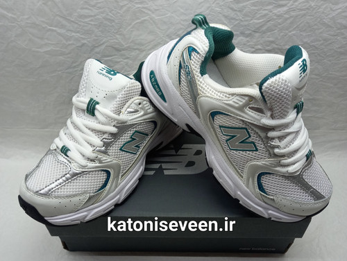 ممای کلی کتونی نیو بالانس ۵۳۰ سفید سبز اصلی وارداتی ویتنامی