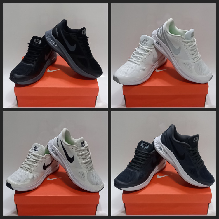 نمای کلی از کتونی نایک گاید ۱۰ وارداتی در رنگهای متنوع با طراحی اسپرت و زیره نرم