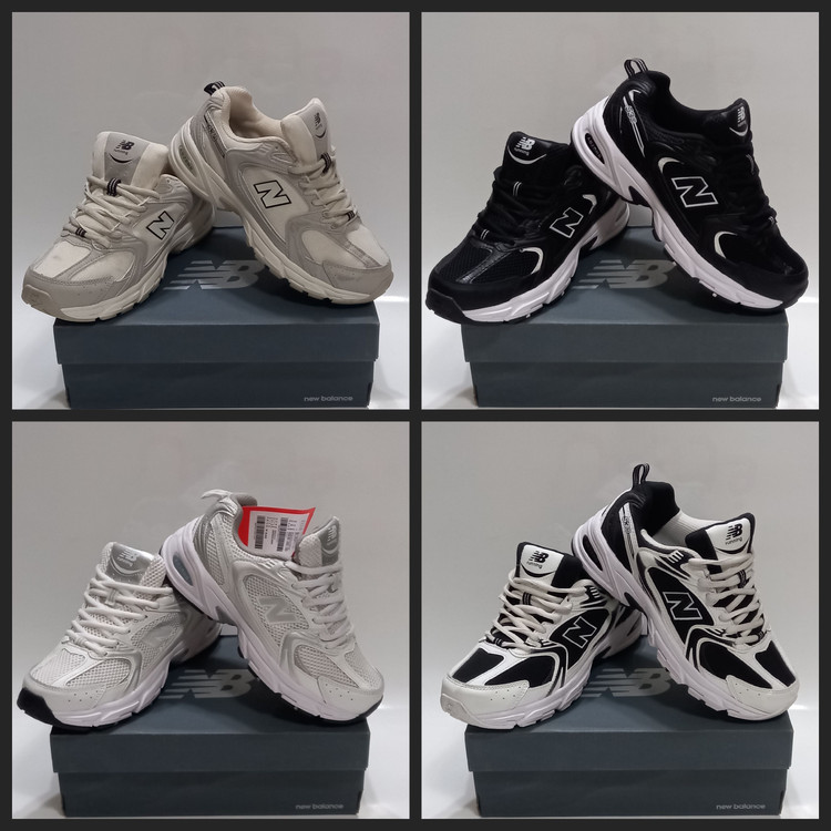 نمای کلی کتونی نیو بالانس ۵۳۰ وارداتی در رنگهای متنوع با طراحی مدرن و زیره راحت