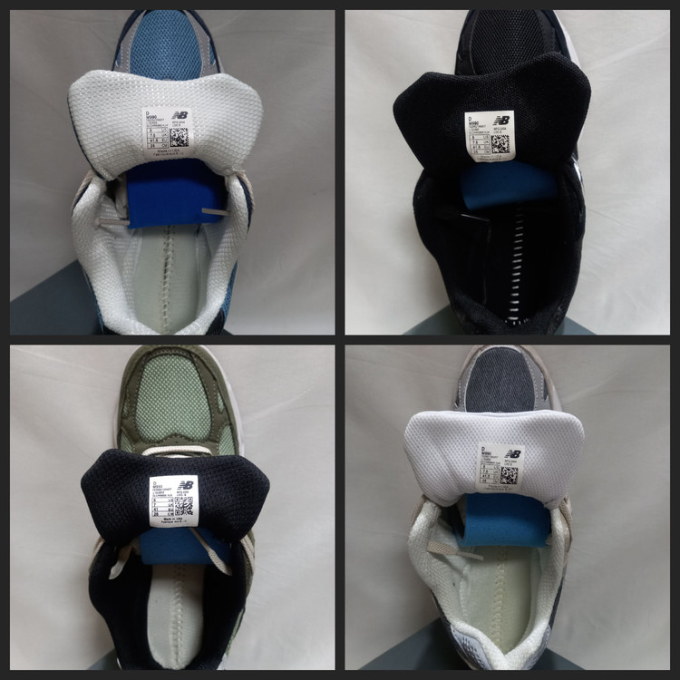 نمای داخلی کتونی نیو بالانس 990 وارداتی سایزبندی 40 تا 45 رنگبندی کامل وسط دوخت