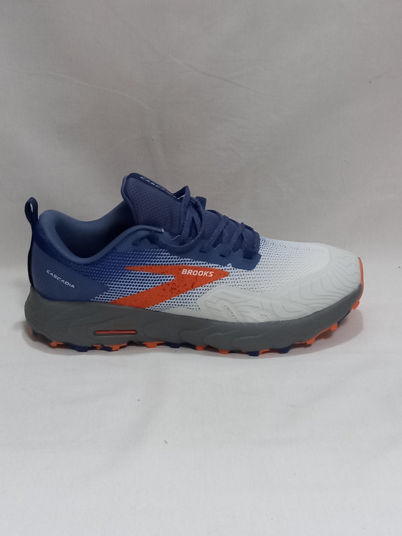 کتونی بروکس کاسکادیا 17 رنگ طوسی نارنجی وارداتی سایزبندی کامل