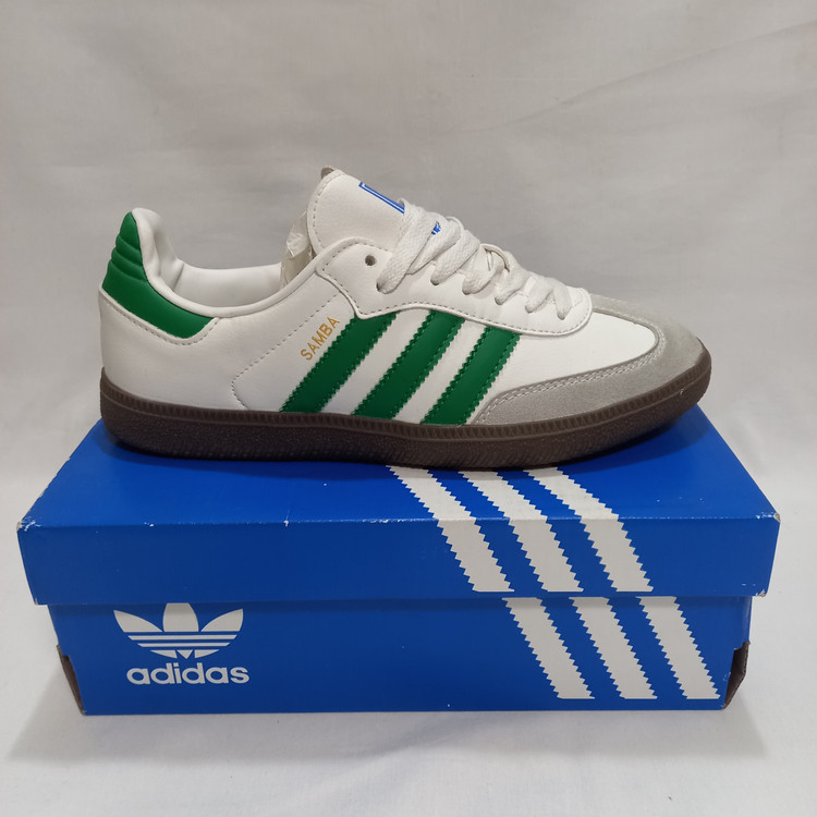 کتونی آدیداس سامبا OG رنگ سفید سبز وارداتی سایزبندی 37 تا 45